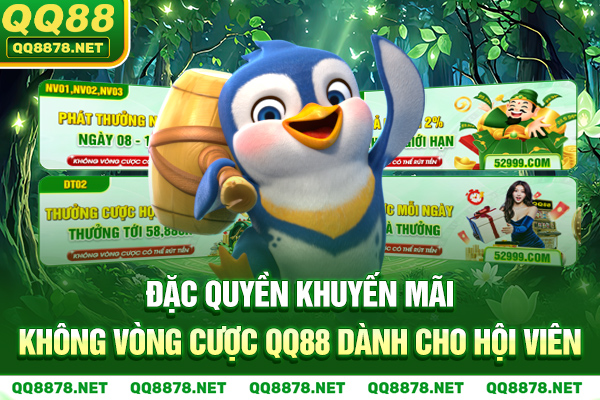 Đặc Quyền Khuyến Mãi Không Vòng Cược QQ88 Dành Cho Hội Viên